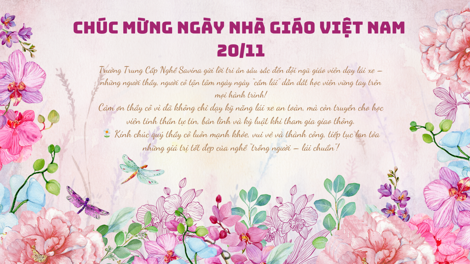 CHÚC MỪNG NGÀY NHÀ GIÁO VIỆT NAM 20/11